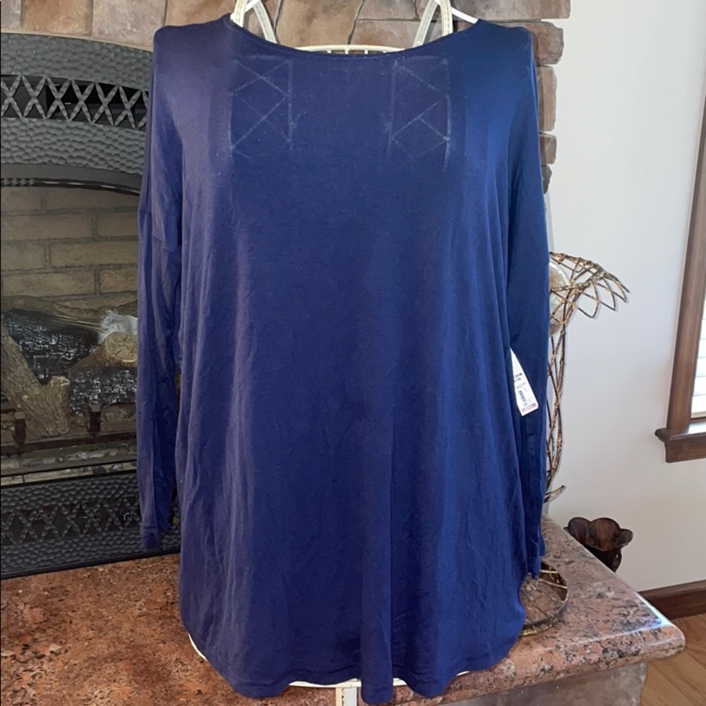NWT Navy Blue Dolman Sleeve Slouchy Long Sleeve